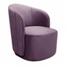 Poltrona Concha Stela Decoração Moderna Sala, Recepção, Escritório - Veludo Roxo - 1