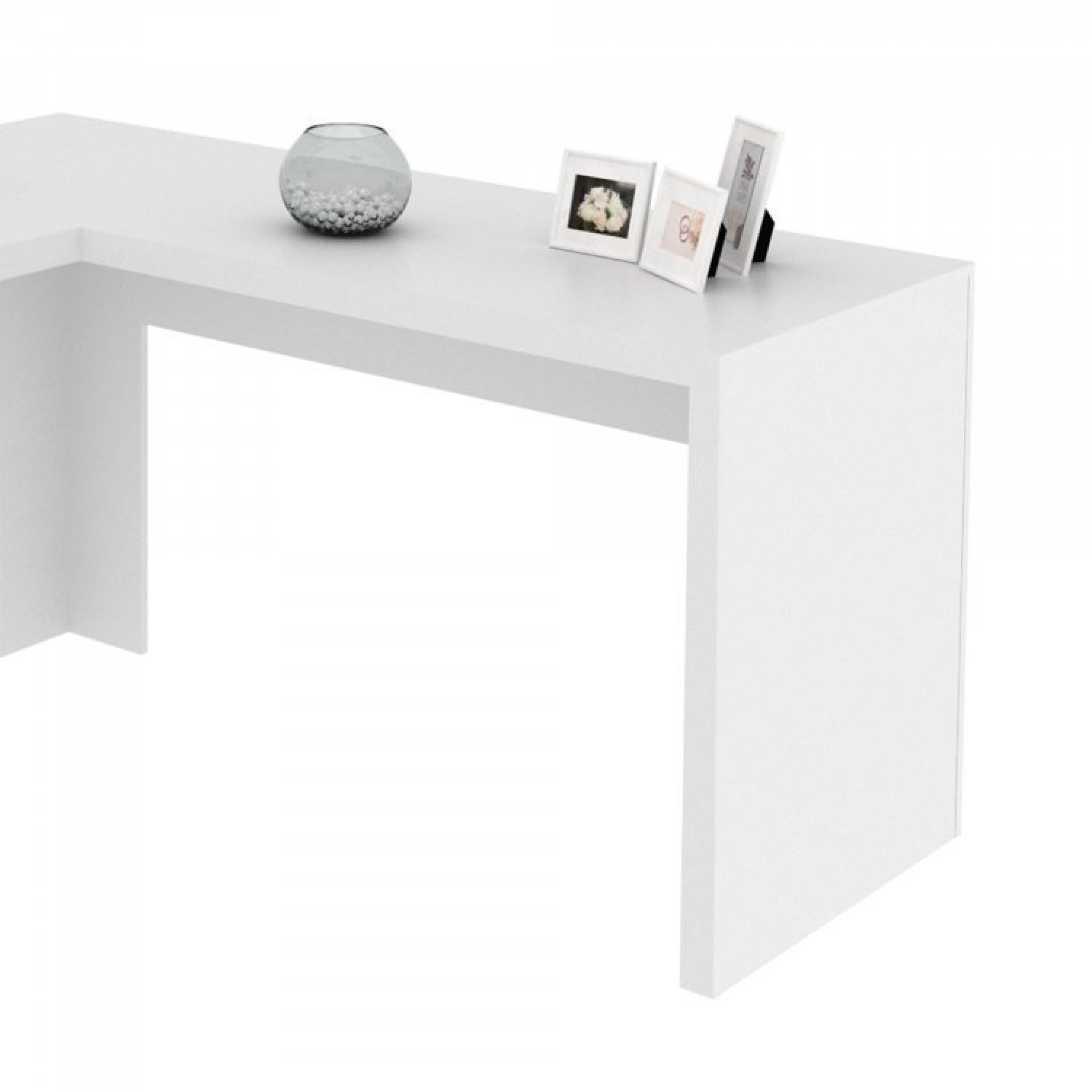 Conjunto Home Office 3 Peças com 1 Mesa para Escritório em L 2 Estantes Espresso Móveis - 9