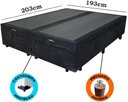 Ver imagem 1 de Cama Box Baú King Size Bipartido Suede Preto com Pistão a Gás