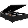 Cama Box Baú King Size Bipartido Suede Preto com Pistão a Gás - 2