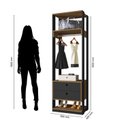 Ver imagem 4 de Guarda Roupa Módulo Closet Cabideiro 2 Gavetas Titan Móveis Leão