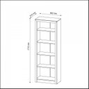 Ver imagem 5 de Conjunto 3 Peças com Mesa para Escritório em L, Estante Livreiro Aberta e com 2 Portas Preto