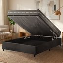 Ver imagem 2 de Cama Box Baú Casal Preto + Colchão Molas Ensacadas Zidi Miami 138x188x64cm