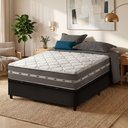 Ver imagem 3 de Cama Box Baú Casal Preto + Colchão Molas Ensacadas Zidi Miami 138x188x64cm