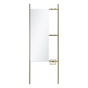 Espelho Decorativo de Chão Hanger Dourado 180x63cm Retangular