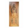 Folha de Porta Madeira Maciça Entalhada Cristo 90x210x3,5cm Cedro Rosa - 2