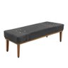 Calçadeira Recamier Casal King 195cm Cléo Suede Cinza - 2