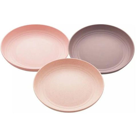 Conjunto 24 Peças Pratos Sobremesa 20cm Lines Lyor Plástico
