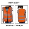 Colete Faixa Sinalizador Blusao Fluorescente Refletivo EPI Obra Construçao Transito Guarda Segurança - 5
