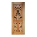 Ver imagem 1 de Folha de Porta Madeira Maciça Entalhada Santa 90x210x3,5cm Cedro Rosa