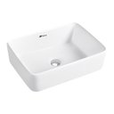 Ver imagem 2 de Cuba Lavabo Banheiro Cerâmica Louça Retangular Branca Apoio Tubrax