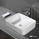 Ver imagem 7 de Cuba Lavabo Banheiro Cerâmica Louça Retangular Branca Apoio Tubrax