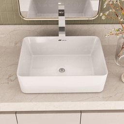 Cuba Lavabo Banheiro Cerâmica Louça Retangular Branca Apoio Tubrax - 3