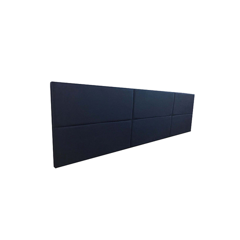 Cabeceira Estofada Queen 6 Blocos Não É Segredo Suede Liso Azul Marinho 160x60