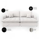 Ver imagem 3 de Sofá-Cama Maldivas 3 Lugares Retrátil e Reclinável 160cm Cru Linho