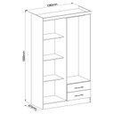 Ver imagem 2 de Guarda Roupa Solteiro 4 Portas 2 Gavetas Fiori Móveis Castro