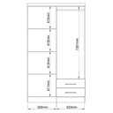 Ver imagem 6 de Guarda Roupa Solteiro 4 Portas 2 Gavetas Fiori Móveis Castro