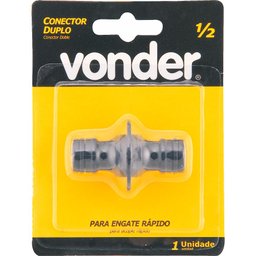 Conector Jardim Duplo União 1/2" Plástico - Vonder - 2
