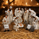 Ver imagem 6 de Presépio de Natal 11 Peças 30cm Resina Premium Acabamento Artesanal e Alto Padrão Decorativo R-8961-