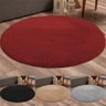 Tapete Redondo 2,00 x 2,00 Macio Vermelho Casen - 6