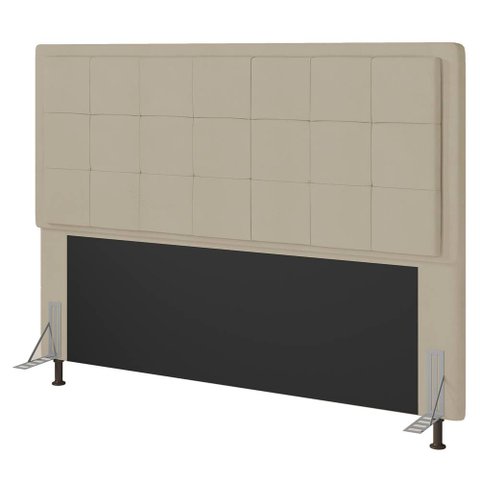 Cabeceira Cama Box Casal Canada 140 Cm Sintético MV Estofados Bege