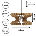 Ver imagem 6 de Luminária Teto tipo Pendente COBRA MDF - Completa - Cor: Preta