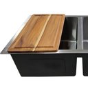 Ver imagem 5 de Cuba Dupla Quadrada Inox 304 Cozinha Pia Embutir Gourmet