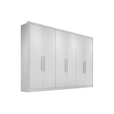 Guarda Roupa Casal 6 Portas e 8 Gavetas Robust Plus Branco - Novo Horizonte