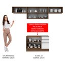 Ver imagem 6 de Armário de Cozinha Compacta 280cm Rustic/Branco Marina Madesa 01