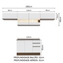 Ver imagem 4 de Armário de Cozinha Compacta 280cm Rustic/Branco Marina Madesa 01