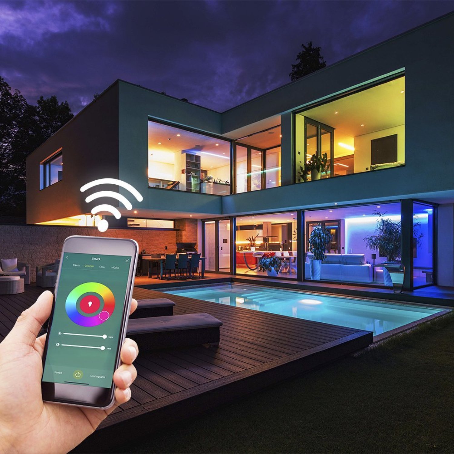 Spot Smart Wi-fi Led 5w Redondo RGB+CCT Tek Taschibra - 3