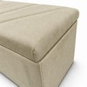Ver imagem 5 de Calcadeira Recamier Baú Estofada 100cm para Cama Solteiro Suede Bege