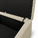 Ver imagem 6 de Calcadeira Recamier Baú Estofada 100cm para Cama Solteiro Suede Bege