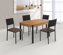 Ver imagem 1 de Cojunto Sala de Jantar Bali 1200x900 c/4 Cad. 3500 - Corino Marrom/Náutica Tampo BP Proa Yescasa