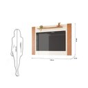 Ver imagem 2 de Painel para TV 65 Polegadas Suspenso Ripado Peter para Sala de Estar Freijó Off White DJ Móveis