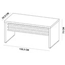 Ver imagem 5 de Mesa para Escritório Home Office 158cm Atria Executiva A02 Nogal Preto - Lyam Decor