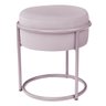 Puff Banqueta Sentar, Decoração Sala, Puff Redondo Ferro Atena Rose Gold - 3