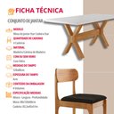 Ver imagem 6 de Sala de Jantar Mesa Star 120cm Tampo Laqueado com Vidro Canto Moeda e 4 Cadeiras Star
