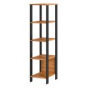 Ver imagem 4 de Escrivaninha e Estante Industrial Dalla Costa 100% Mdf Cor:freijó com Preto Fosco