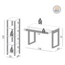 Ver imagem 3 de Escrivaninha e Estante Industrial Dalla Costa 100% Mdf Cor:freijó com Preto Fosco