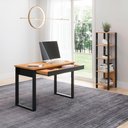 Ver imagem 6 de Escrivaninha e Estante Industrial Dalla Costa 100% Mdf Cor:freijó com Preto Fosco