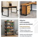 Ver imagem 7 de Escrivaninha e Estante Industrial Dalla Costa 100% Mdf Cor:freijó com Preto Fosco