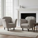 Ver imagem 1 de Kit 2 Poltronas Decorativa Dália Bouclé Cinza Claro