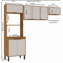 Ver imagem 4 de Cozinha Compacta Modulada 3 Peças com Torre Quente para 2 Fornos e Espaço para Cooktop Madalena