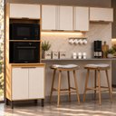 Ver imagem 1 de Cozinha Compacta Modulada 3 Peças com Torre Quente para 2 Fornos e Espaço para Cooktop Madalena
