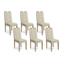 Ver imagem 1 de Cadeira Sala de Jantar 2cad150ea Kit 6 Un Eucalipto/veludo Bege A036 - Kappesberg
