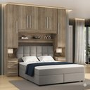Ver imagem 1 de Guarda-Roupa de Casal com Espaço para Cama Box King Size 1220SK Castanho