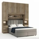 Ver imagem 2 de Guarda-Roupa de Casal com Espaço para Cama Box King Size 1220SK Castanho