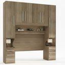 Ver imagem 3 de Guarda-Roupa de Casal com Espaço para Cama Box King Size 1220SK Castanho