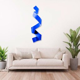 Escultura Parede Decoração Salas Hall Escadas Escritório Exclusivo no Brasil Home Decor Azul - 2